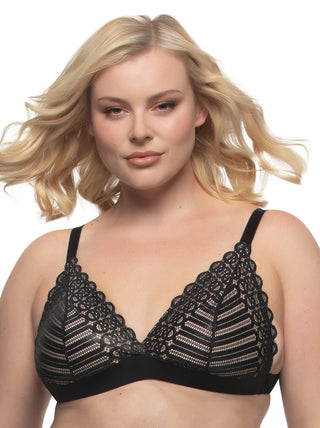 MACKENZIE wearing Black Siren Lace Bralette
