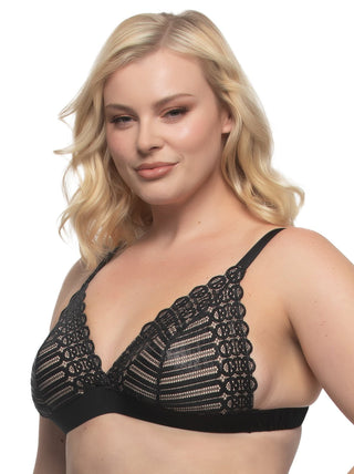 MACKENZIE wearing Black Siren Lace Bralette
