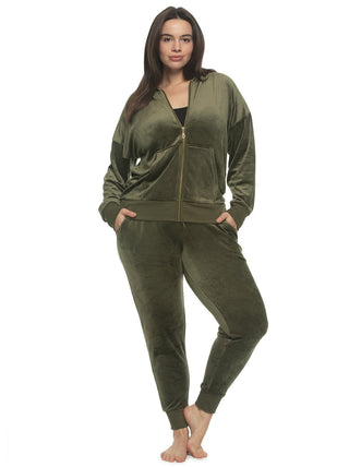 Luxe Velour Zip Hoodie and Jogger Set