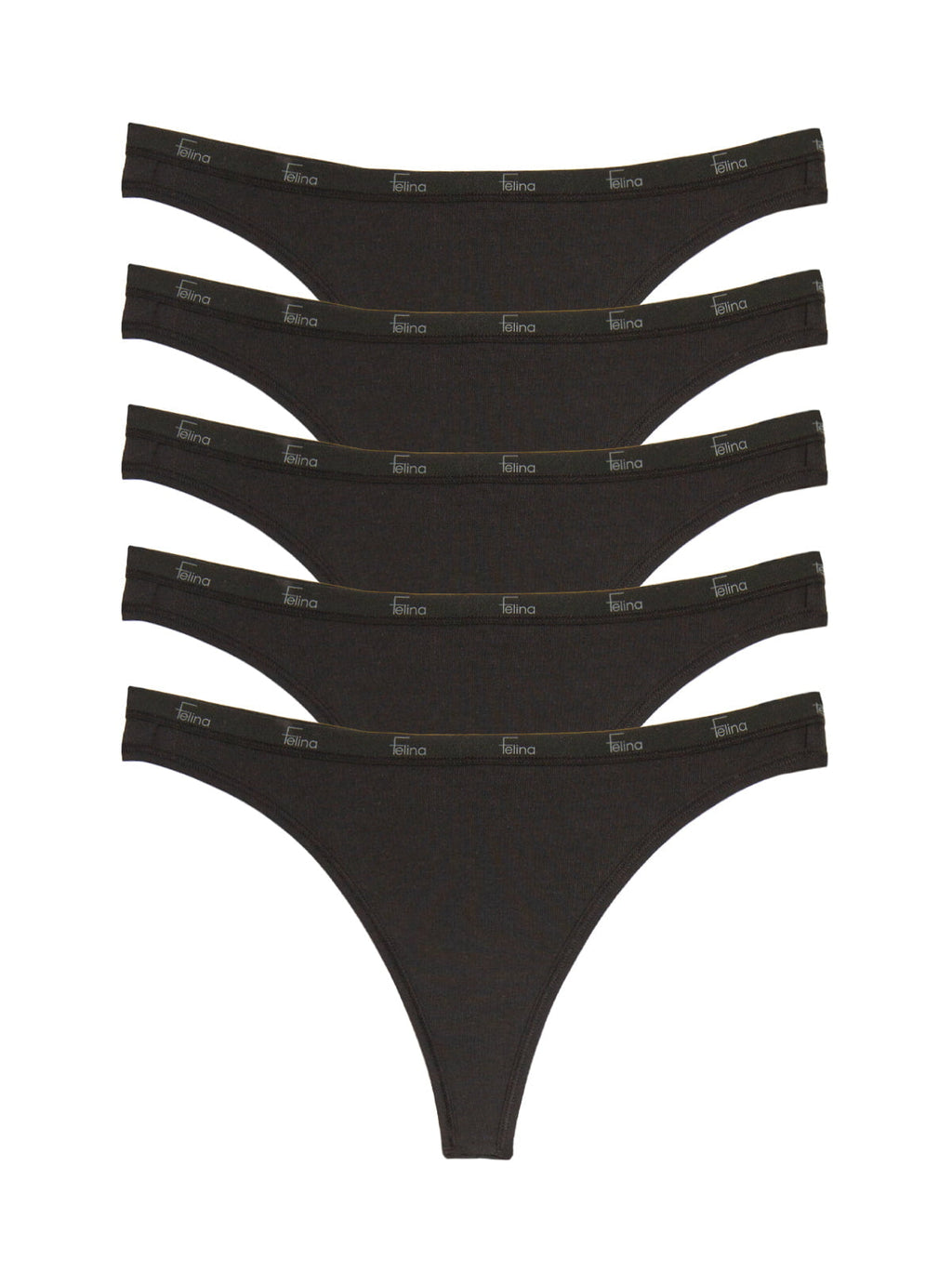 Signature Cotton Thong 5Pack Felina