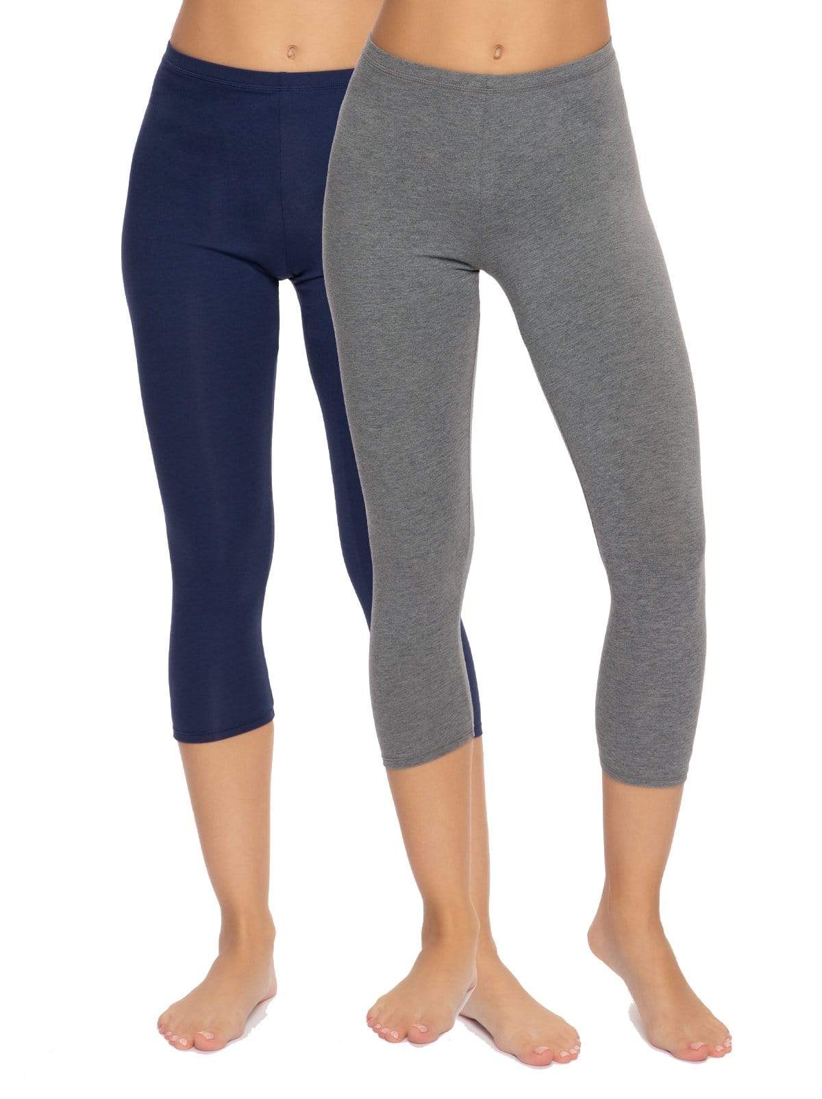 Felina Capri | Cotton Modal Lightweight 2-Pack | Yoga Leggings |
