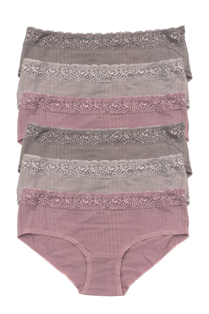 Low Rise Modal Lace Hipster 6Pack Felina Underwear