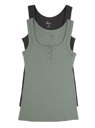 Ribbed Henley Tank 2-Pack