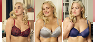 Paramour by Felina Ellie Unlined Bra, Brilliance Seamless Contour Bra, Lissa Seamless T-Shirt Bra