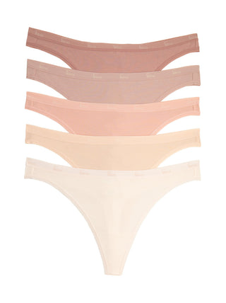 Signature Cotton Thong 5-Pack