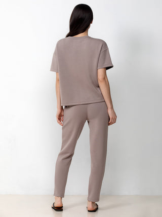 Single Stitch Scuba Soft Crewneck Top And Jogger Set