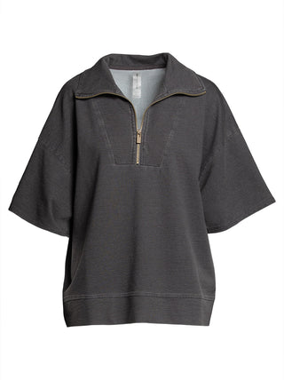 Single Stitch Oversized Half Zip Sweatshirt