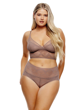Finesse Super Stretchy Lace Bralette & Brief 2-Piece Set