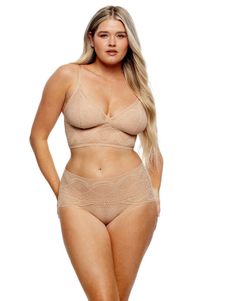 Finesse Super Stretchy Lace Bralette & Brief 2-Piece Set