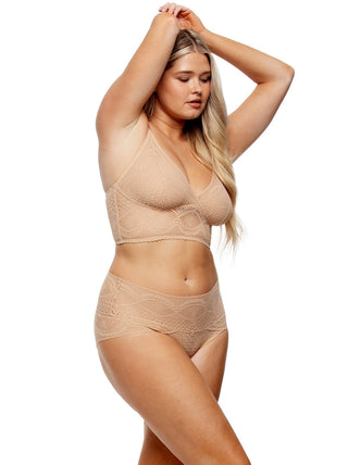 Finesse Super Stretchy Lace Bralette & Brief 2-Piece Set