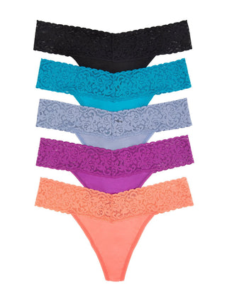 Lace Top Thong 5-Pack