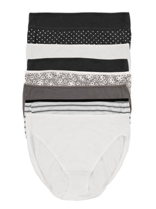 Cotton Modal Full Coverage Hi Cut 8-Pack