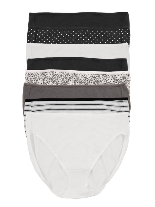 Cotton Modal Full Coverage Hi Cut 8-Pack