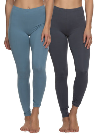 Felina Velvety Super Soft Lightweight Leggings 2-Pack - For Women - Yoga Pants, Workout Clothes