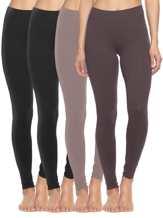Velvety Soft Lightweight Leggings 4-Pack