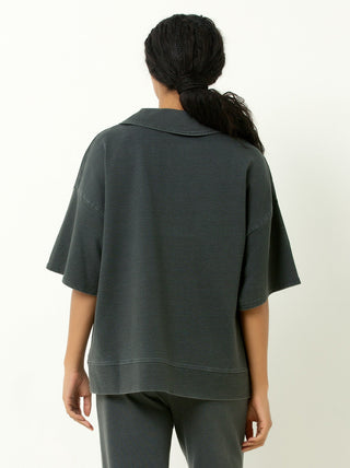 Single Stitch Oversized Half Zip Sweatshirt