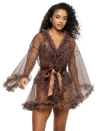 Jezebel by Felina Veil Luxe Tulle Ruffle Robe