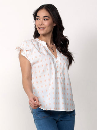Single Stitch Cotton Peasant Blouse