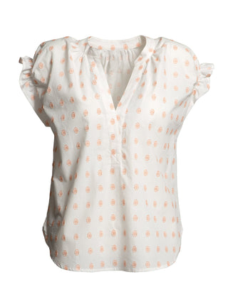 Single Stitch Cotton Peasant Blouse