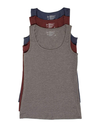 tank top 3 pack color-gray plum vintage indigo
