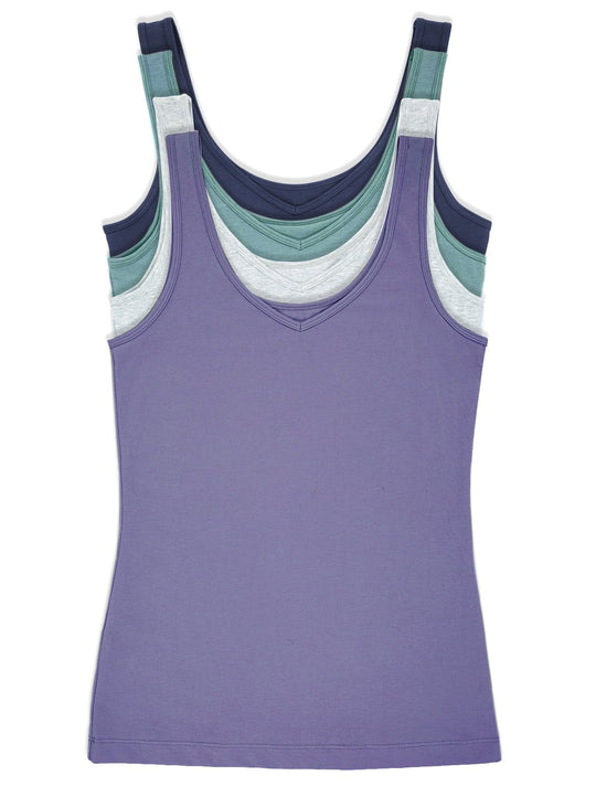 Cotton Modal Reversible Tank Top 4-Pack