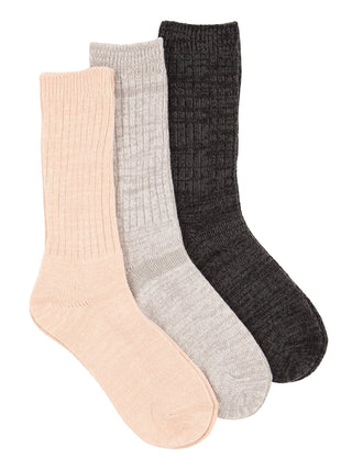 Ribbed Crew Socks 3-Pack