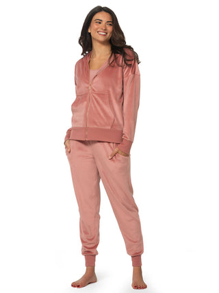 Felina - Womens Velour Zip Hoodie and Jogger Set  Soft 2-Piece Tracksuit Lounge Set