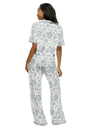 Josephine Collared Shirt and Pant Pajama Set
