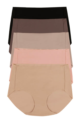 No Show Elastic Free Hipster 5-Pack