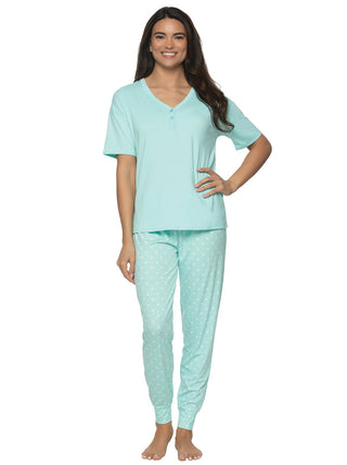 Jessie Jersey Knit Sleep Set in Island Paradise.