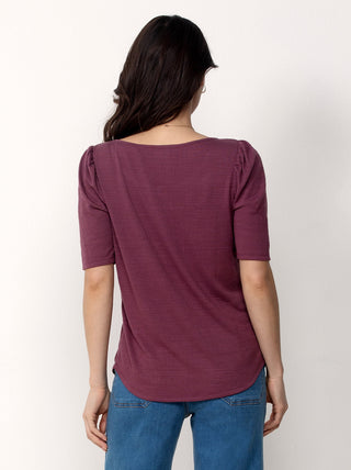 Single Stitch Ultra Soft Scoop Neck Henley