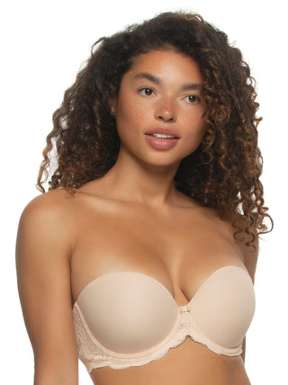 Light nude Peridot strapless push up bra.