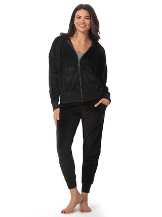 Felina - Womens Velour Zip Hoodie and Jogger Set  Soft 2-Piece Tracksuit Lounge Set