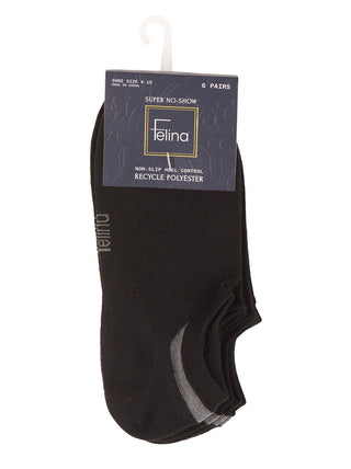 Super No-Show Socks W/ Heel Grip 6-Pack