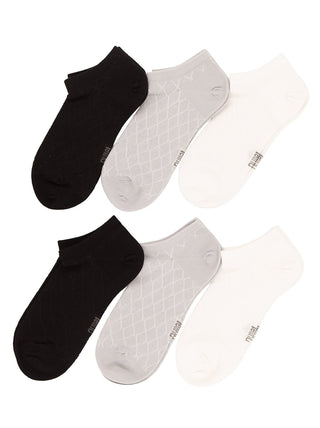 Texture Mesh No-Show Socks 6-Pack