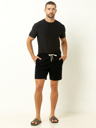 Single Stitch Drawstring Corduroy Shorts