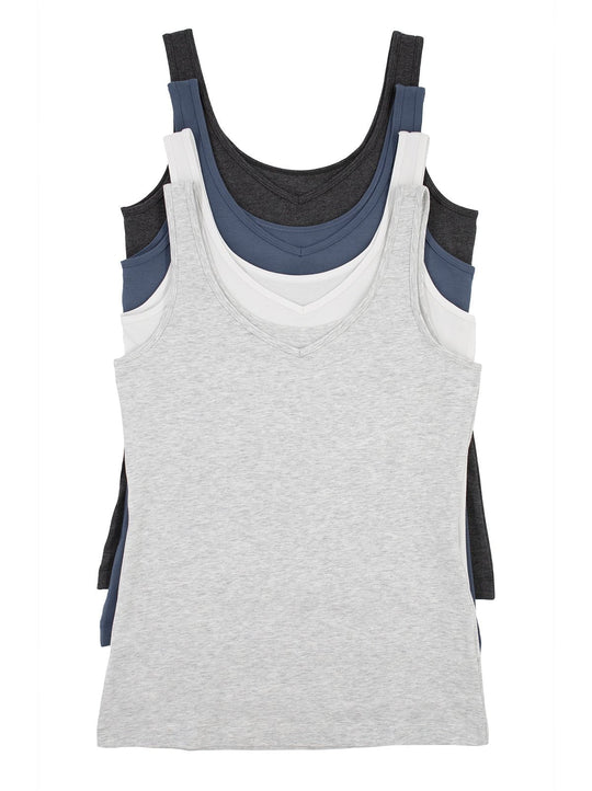 Cotton Modal Reversible Tank Top 4-Pack