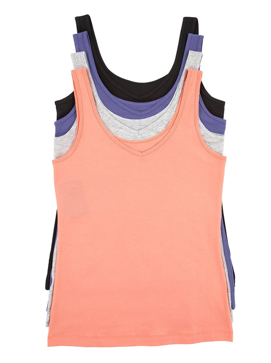 Cotton Modal Reversible Tank Top 4-Pack