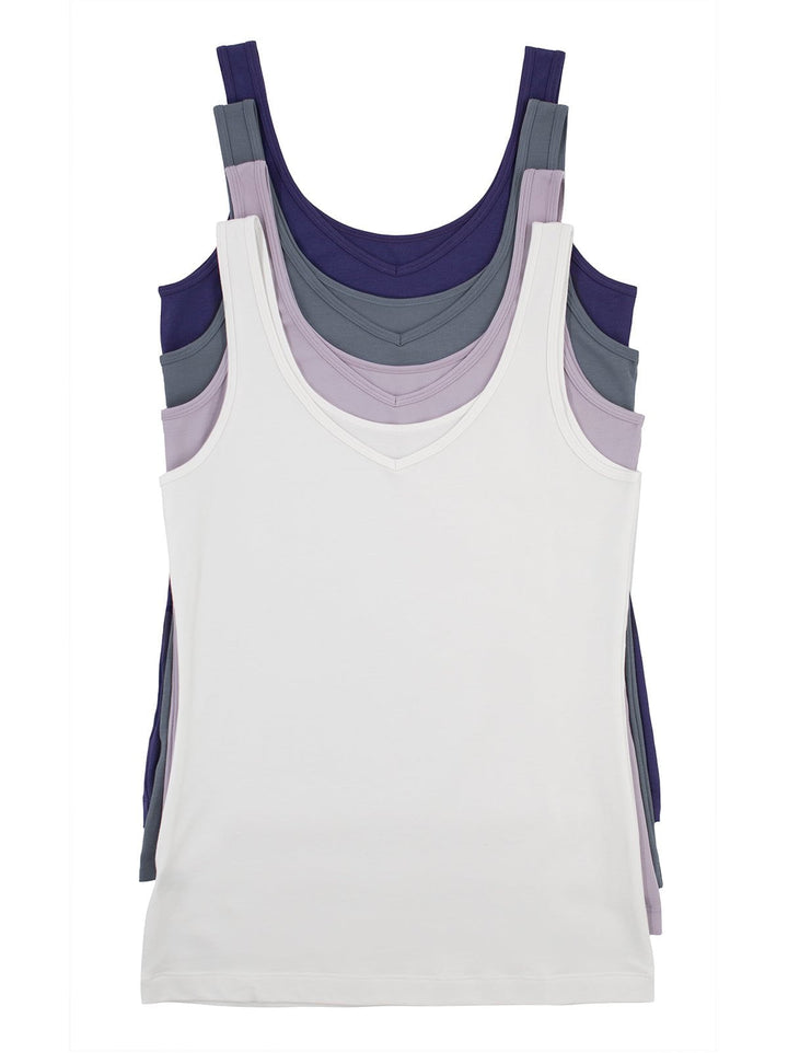 Cotton Modal Reversible Tank Top 4-Pack
