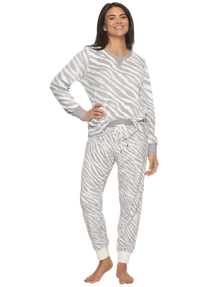 Felina, Women's Printed Micro-Fleece Pajama Set