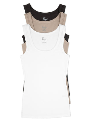 Cotton Stretch Ribbed Tank Top 3-Pack