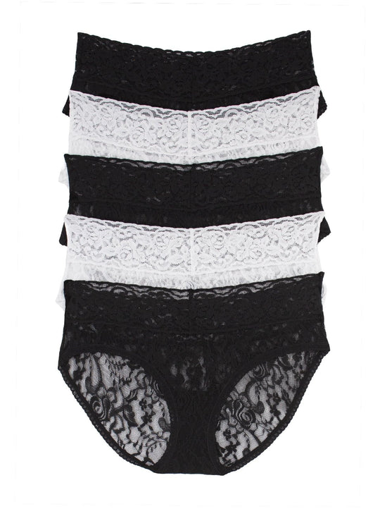 Signature Stretchy Lace Low Rise Hipster 5-Pack