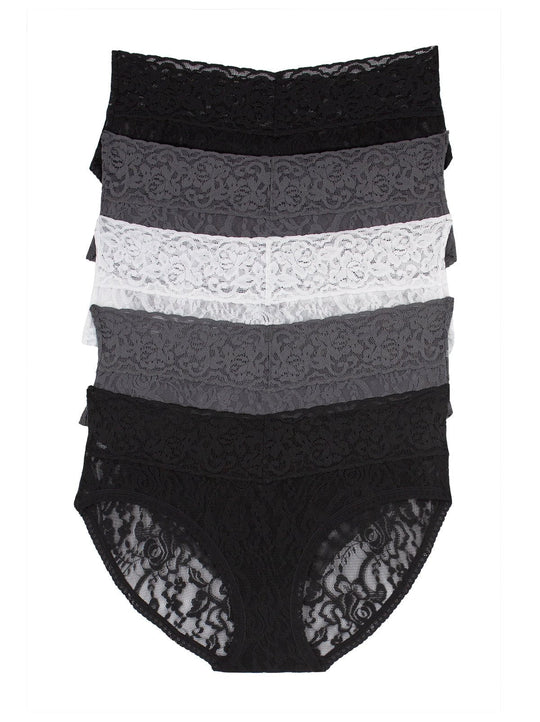 Signature Stretchy Lace Low Rise Hipster 5-Pack