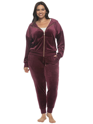 Luxe Velour Zip Hoodie and Jogger Set