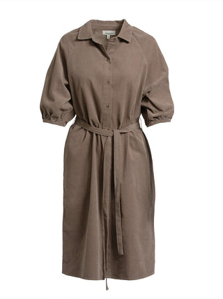 Single Stitch Corduroy Midi Shirtdress