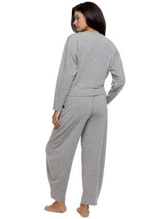 Emery Fleece Crew Neck and Belted Barrel Pant Set