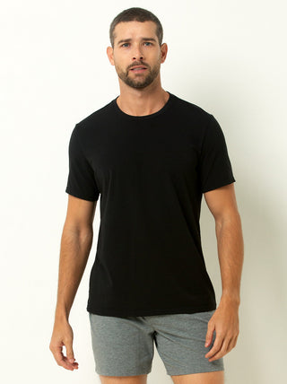 Single Stitch Cotton Modal Crew Neck T-Shirt 3-Pack
