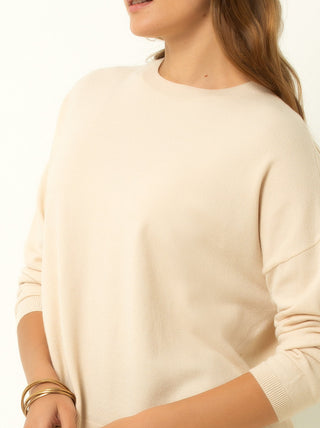 Single Stitch Relaxed Crew Neck Sweater