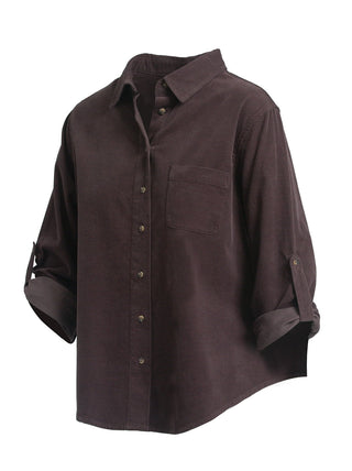 Single Stitch Corduroy Button-Up Shirt