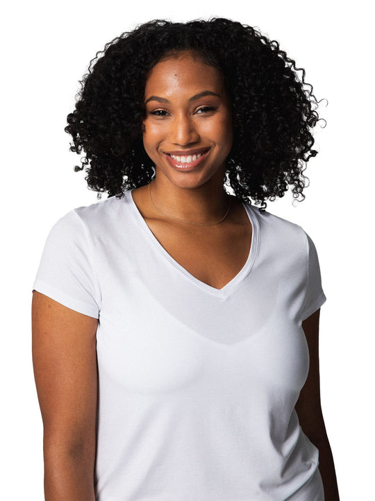 Single Stitch Sustainable Tencel V-Neck T-Shirt
